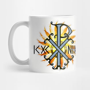 Christ Victorious Blue Mug